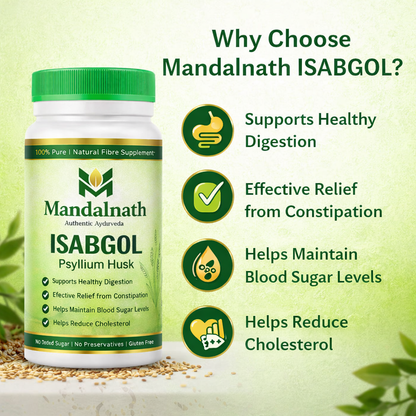 ISABGOL (Psyllium Husk) – 100% Pure Natural Fibre Supplement | Supports Digestion & Gut Health