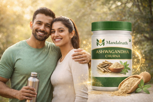 Mandalnath Ashwagandha Churna (60g) | Stress Relief, Energy Booster & Strength Enhancer Ayurvedic Powder